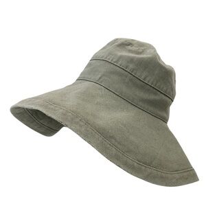 Scala Women's Big Brim Cotton Hat in Sage Green
